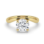 The Solis Ring - Curved Round Solitaire