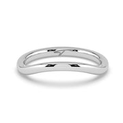 The Solis Ring — Plain Curved Wedding Band in White Gold | The Jewel Concierge
