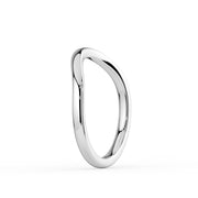 The Solis Ring — Plain Curved Wedding Band in White Gold | The Jewel Concierge