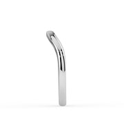 The Solis Ring — Plain Curved Wedding Band in White Gold | The Jewel Concierge