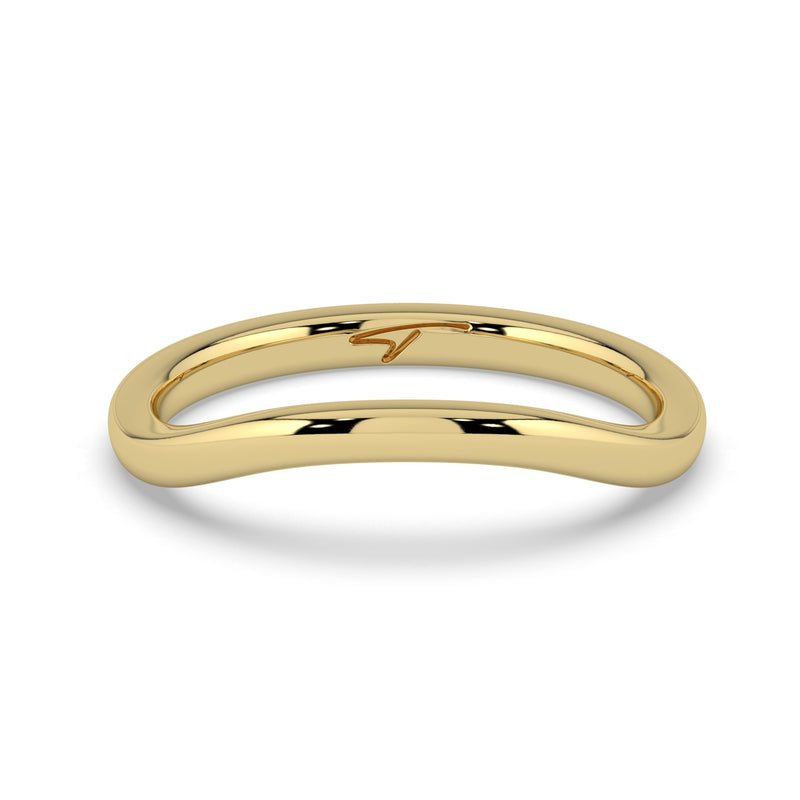The Solis Ring – Plain Curved Wedding Band – The Jewel Concierge