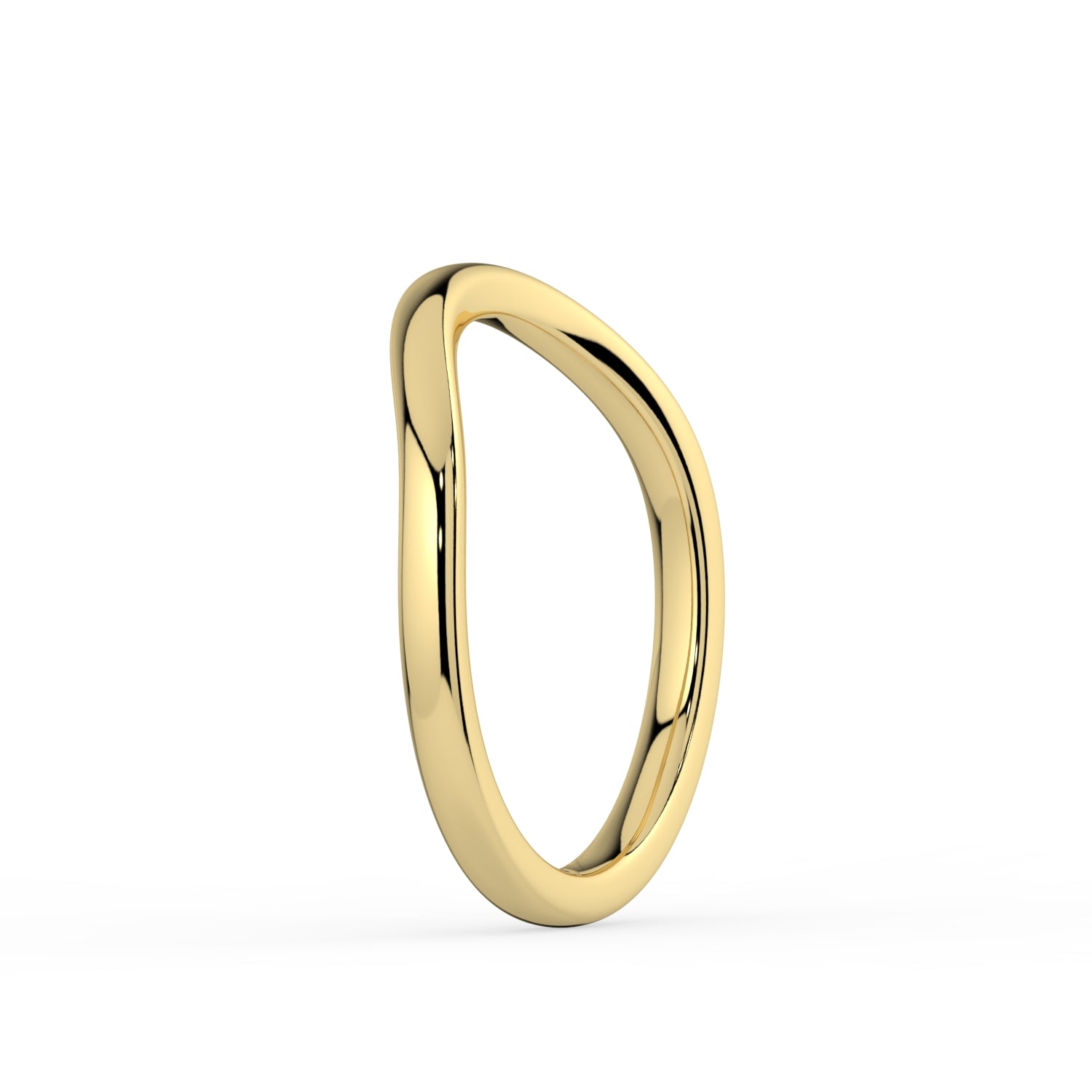 The Solis Ring - Plain Curved Wedding Band