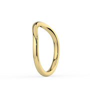 The Solis Ring — Plain Curved Wedding Band in Yellow Gold | The Jewel Concierge