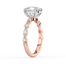 The Vega Ring - Cushion with Marquise & Round Accents