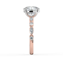 The Vega Ring - Cushion with Marquise & Round Accents