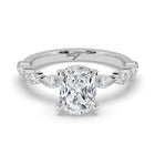 The Vega Ring - Cushion with Marquise & Round Accents