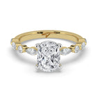 The Vega Ring - Cushion with Marquise & Round Accents