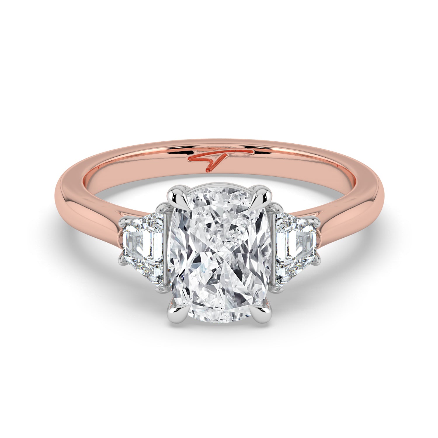 The Selene Ring - Cushion & Trapezoid Trilogy