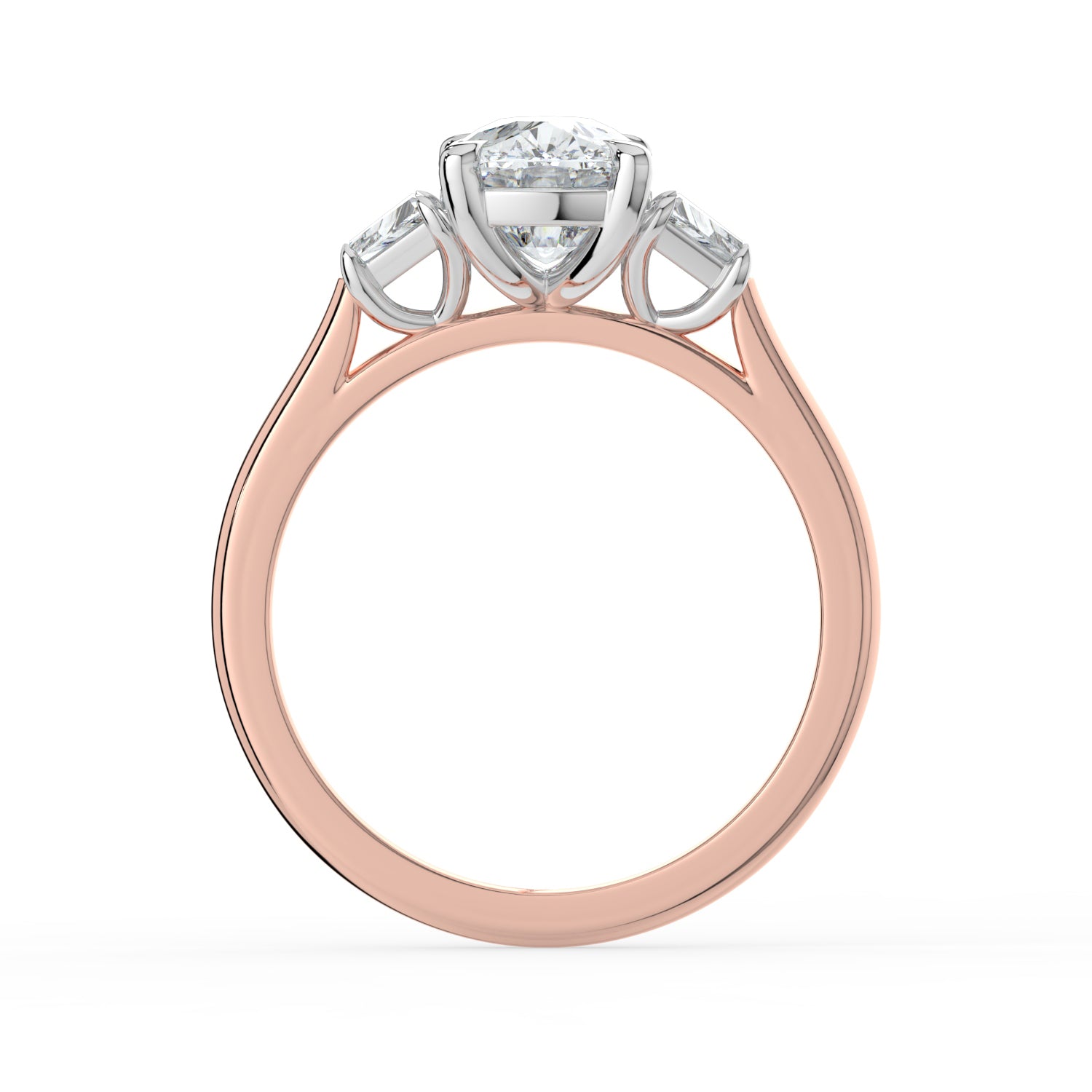The Selene Ring - Cushion & Trapezoid Trilogy