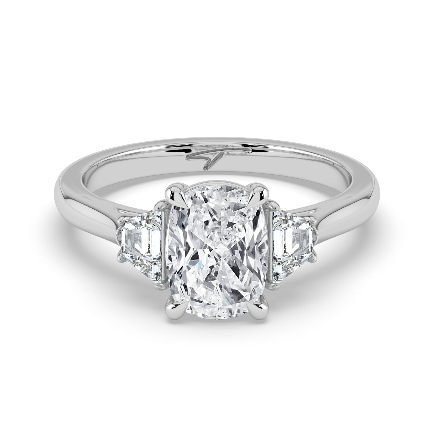 The Selene Ring - Cushion & Trapezoid Trilogy