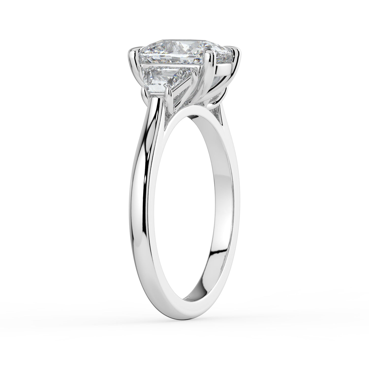 The Selene Ring - Cushion & Trapezoid Trilogy