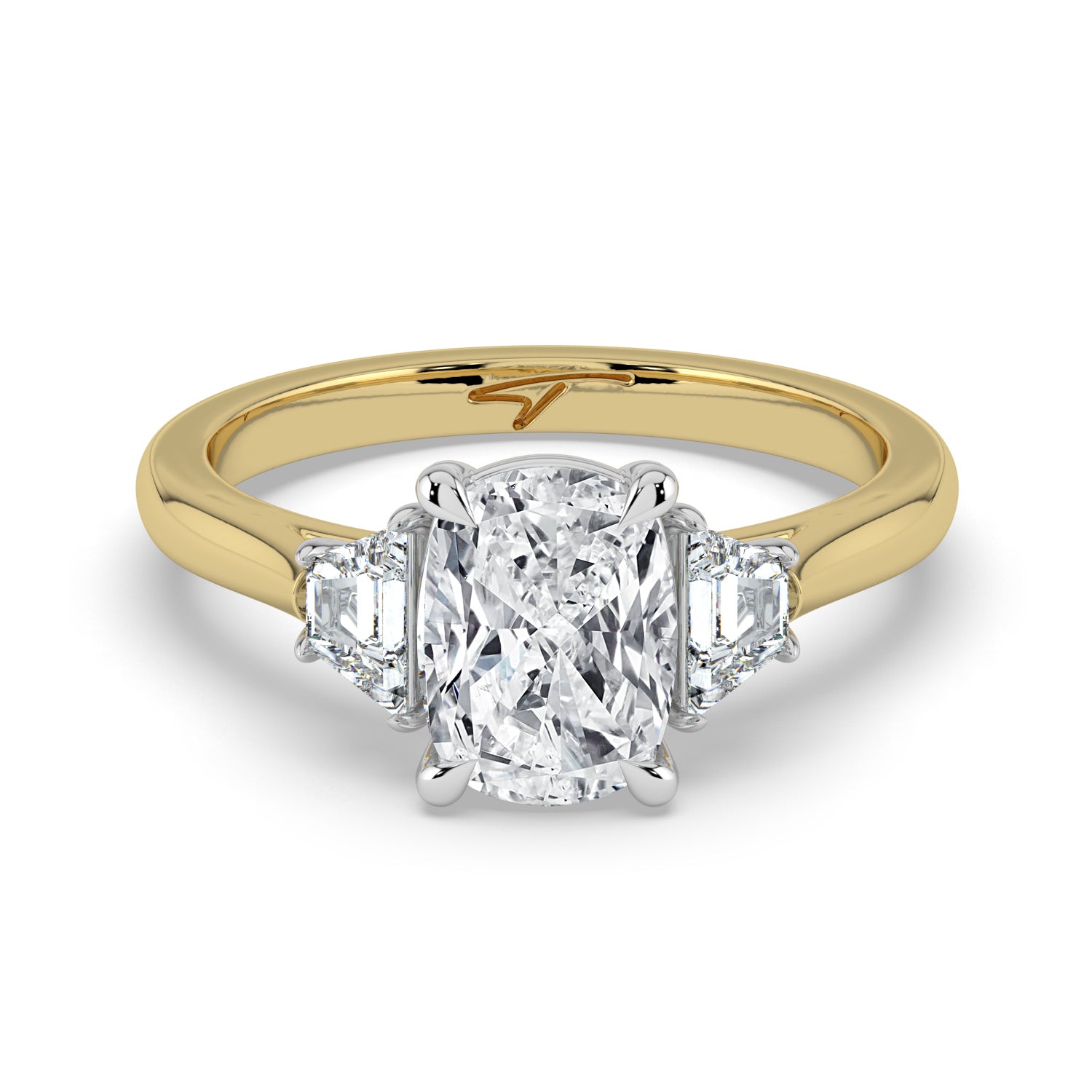 The Selene Ring - Cushion & Trapezoid Trilogy