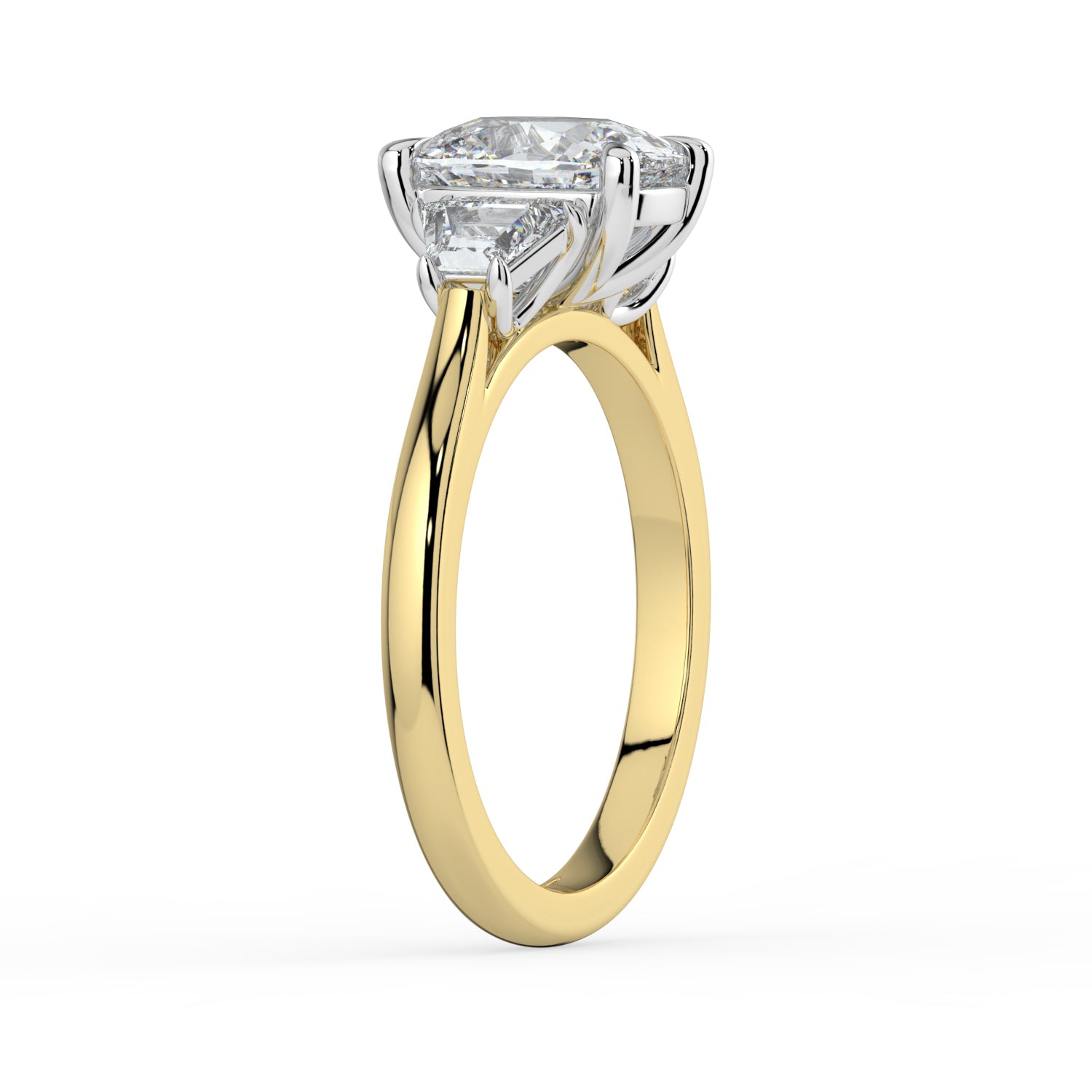 The Selene Ring - Cushion & Trapezoid Trilogy