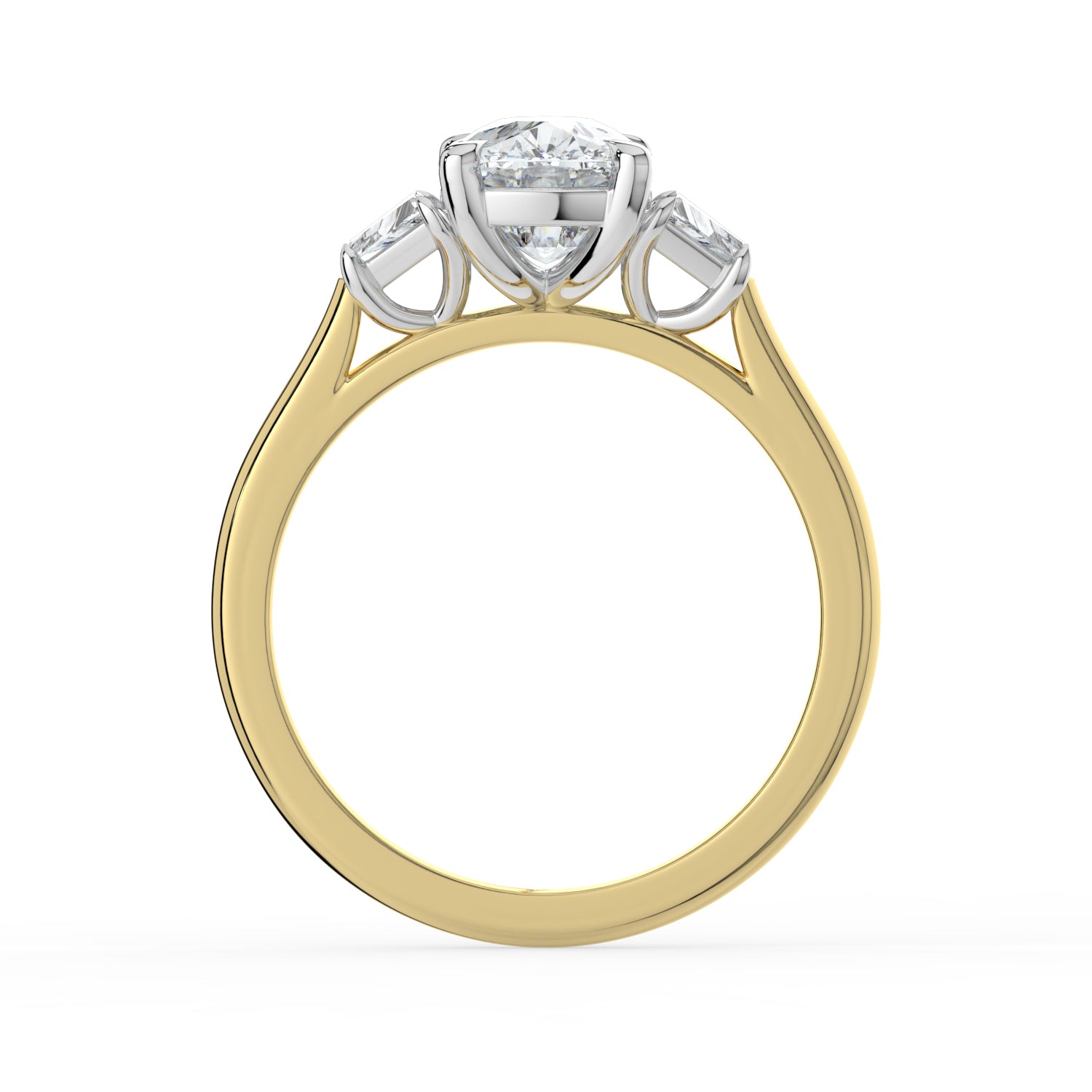 The Selene Ring - Cushion & Trapezoid Trilogy