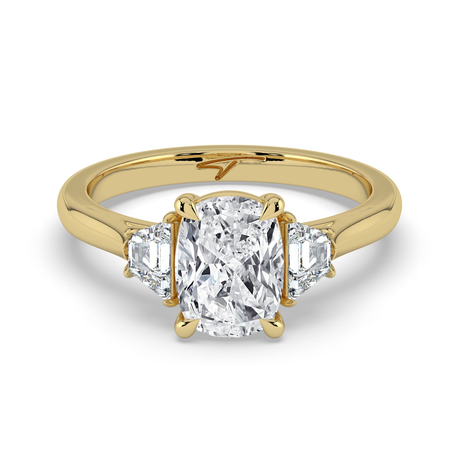 The Selene Ring - Cushion & Trapezoid Trilogy