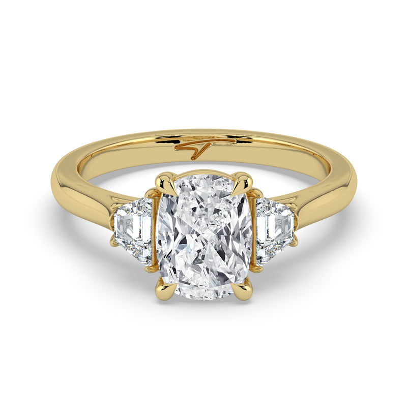The Selene Ring - Cushion & Trapezoid Trilogy