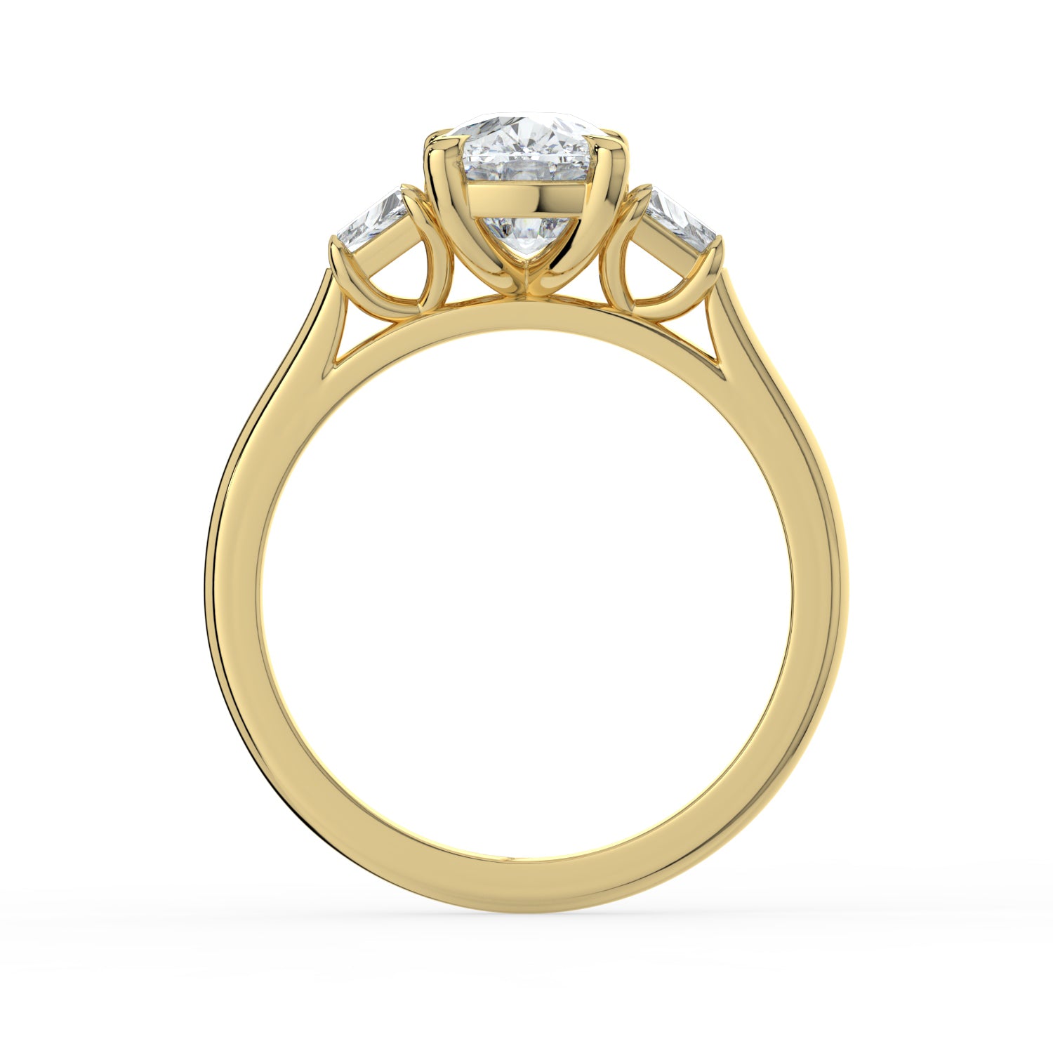 The Selene Ring - Cushion & Trapezoid Trilogy