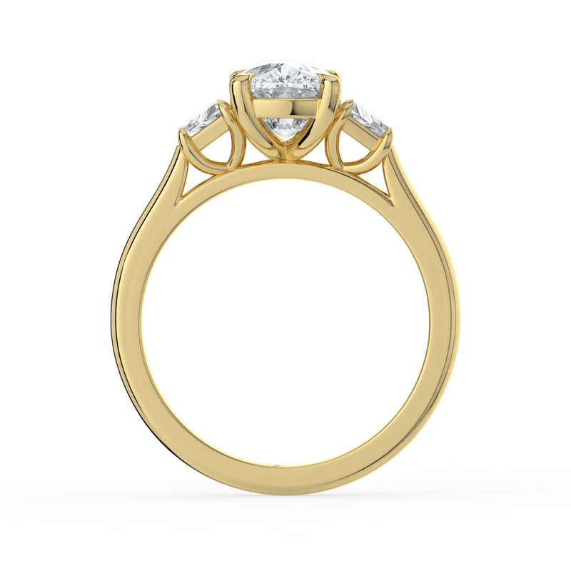 The Selene Ring - Cushion & Trapezoid Trilogy