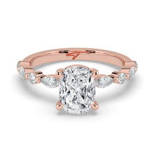 The Vega Ring - Cushion with Marquise & Round Accents