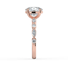 The Vega Ring - Cushion with Marquise & Round Accents