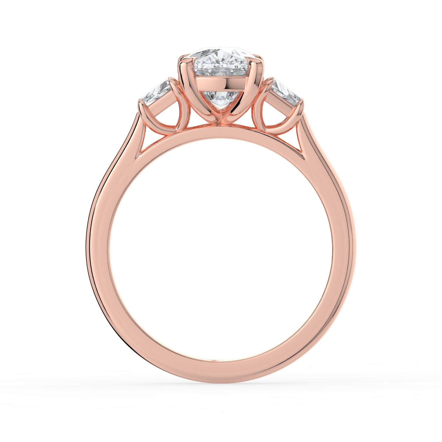 The Selene Ring - Cushion & Trapezoid Trilogy