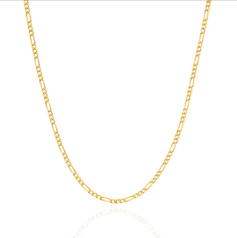 The Fine DC Figaro Chain in yellow gold | The Jewel Concierge