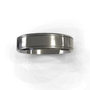 The Riccardo Ring — Dual Groove Flat Bevelled Men's Wedding Band in Platinum | The Jewel Concierge