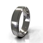 Dual Groove Flat Men's Wedding Band