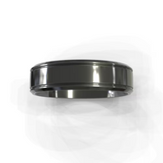 The Riccardo Ring — Dual Groove Flat Bevelled Men's Wedding Band | The Jewel Concierge