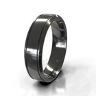 Dual Groove Flat Men's Wedding Band