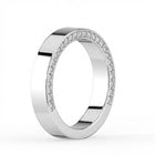 The Danielle Ring — Flat Lab-Grown Diamond Wedding Band with 3/4 Pavé Edges | The Jewel Concierge