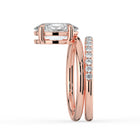 The Stella Ring - Oval Double Band Solitaire