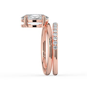 The Stella Ring — Oval Double Band Solitaire Lab-Grown Diamond Engagement Ring in Rose Gold | The Jewel Concierge