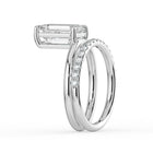 The Stella Ring - Emerald Double Band Solitaire