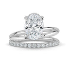 The Stella Ring - Oval Double Band Solitaire