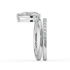 The Stella Ring - Pear Double Band Solitaire