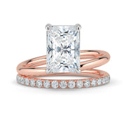 The Stella Ring – Radiant Double Band Solitaire – The Jewel Concierge