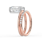 The Stella Ring – Radiant Double Band Solitaire in 18K Yellow Gold – The Jewel Concierge