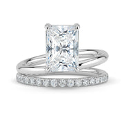 The Stella Ring – Radiant Double Band Solitaire – The Jewel Concierge