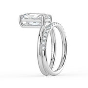 The Stella Ring – Radiant Double Band Solitaire in 14K Rose Gold – The Jewel Concierge