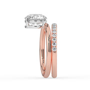The Stella Ring – Round Double Band Solitaire in Platinum – The Jewel Concierge