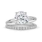 The Stella Ring - Round Double Band Solitaire