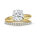 The Stella Ring - Round Double Band Solitaire