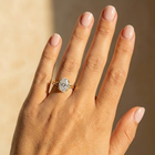 The Elysande Ring – Oval Solitaire with Braided Band in 14K White Gold – The Jewel Concierge