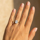 The Elysande Ring – Radiant Solitaire with Braided Band in 14K White Gold – The Jewel Concierge