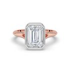 The Gabriella Ring - Emerald Bezel with Split Band