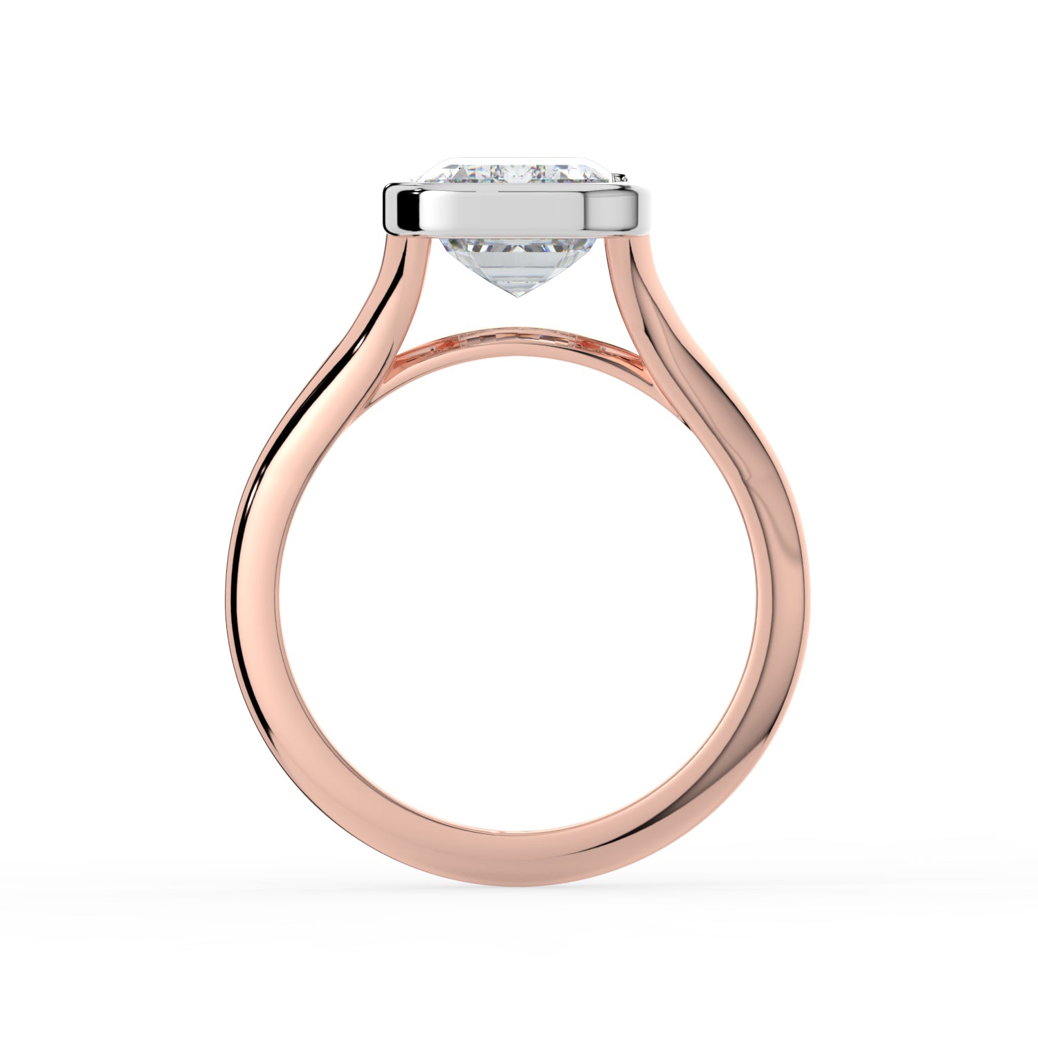 The Gabriella Ring - Emerald Bezel with Split Band