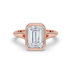 The Gabriella Ring - Emerald Bezel with Split Band