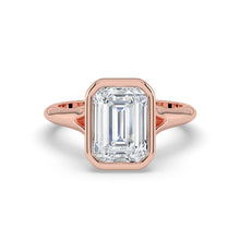 The Gabriella Ring - Emerald Bezel with Split Band