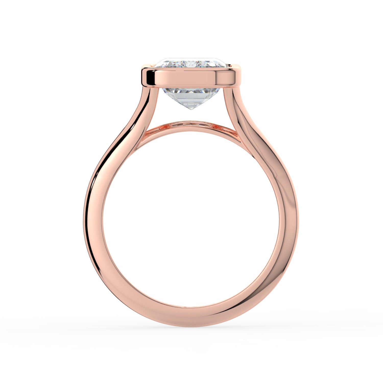 The Gabriella Ring - Emerald Bezel with Split Band